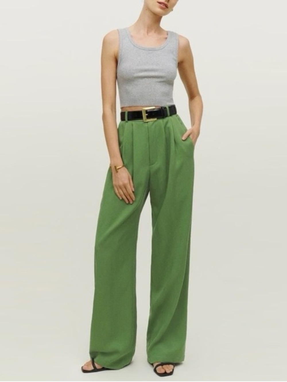 Reformation Mason High-Waist Wide-Leg Trousers 0